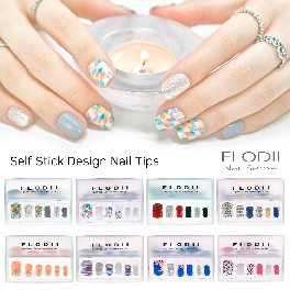 Self-stick nail tips