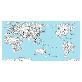 full image Dream Sky D-MAP Decorative Coloring Painting DIY Paper World Map - Ocean BLUE