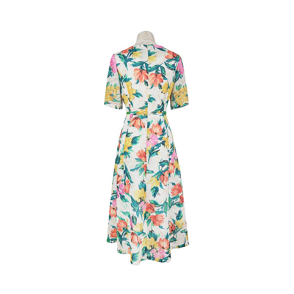 Watercolor Floral Pastel Dress