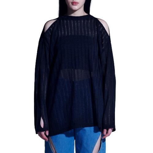 Cut-out Summer Knitwear | Summer knitwear, spring coordination, knitwear, basic knitwear, spring knitwear