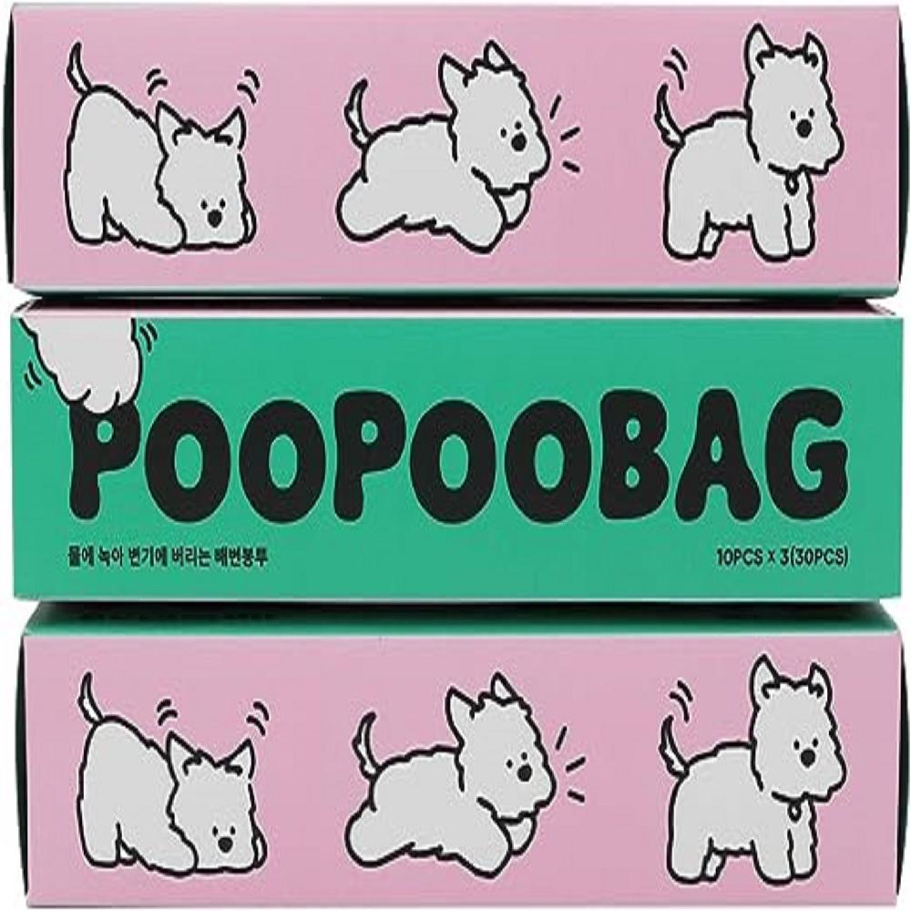 Barrrk. Flushable Compostable Dog waste Bags, 30bags 3rolls 100% Eco Friendly, Ultra Thick, Convenie