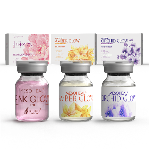 Mesoheal® Glow Series | #Mesoheal, #PinkGlow, #OrchidGlow, #AmberGlow, #Brightening, #Mesotherapy, #Skinbooster, #AntiAging, #Biorevitalization, #Collagen