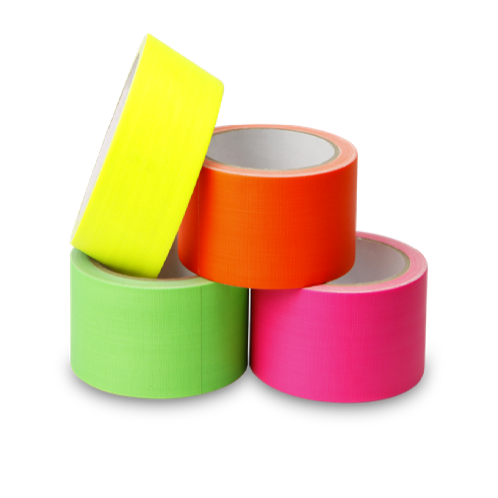 Fluorescent Cloth Tape (Matt-Finished Surface) | High Visibility (Fluorescent Colors),Natural Rubber Adhesive,Durability & Easy Handling